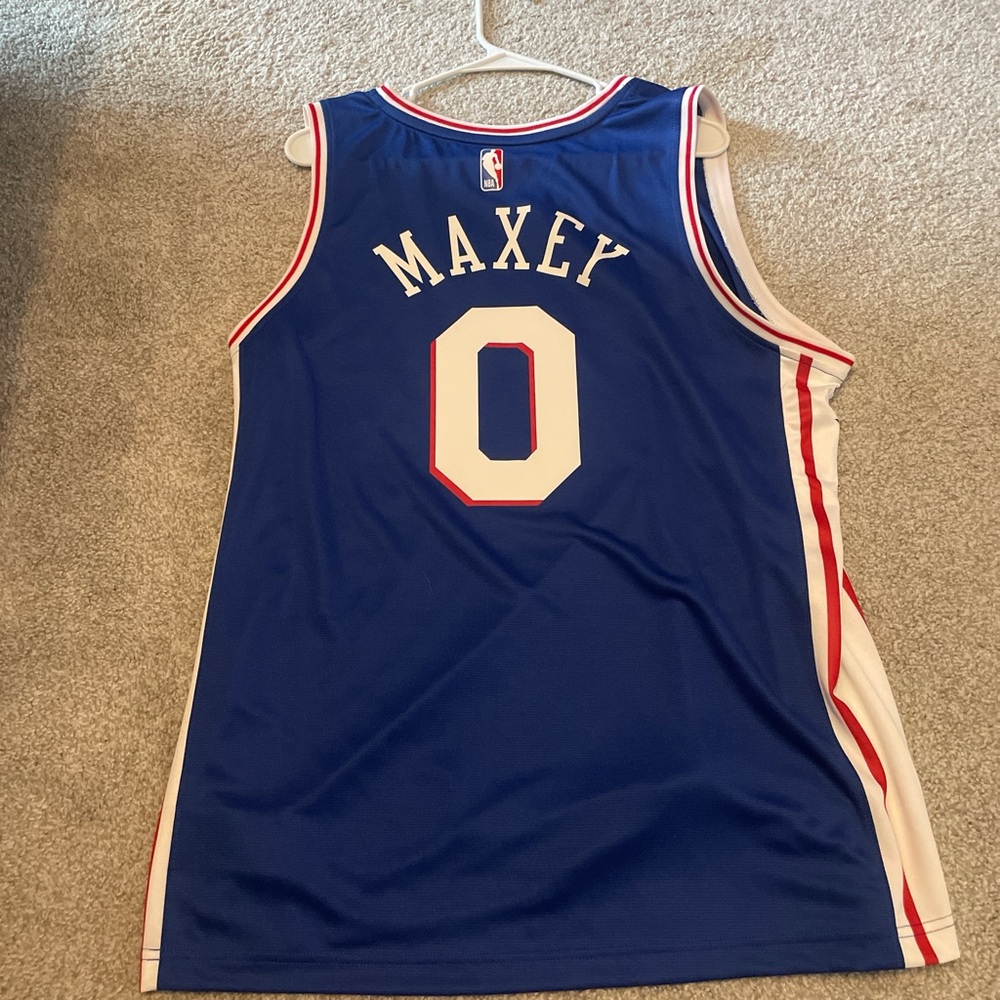 Fanatics Blue and Red Basketball Jersey
